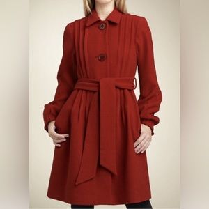 Theory - Panya wool cherry red coat